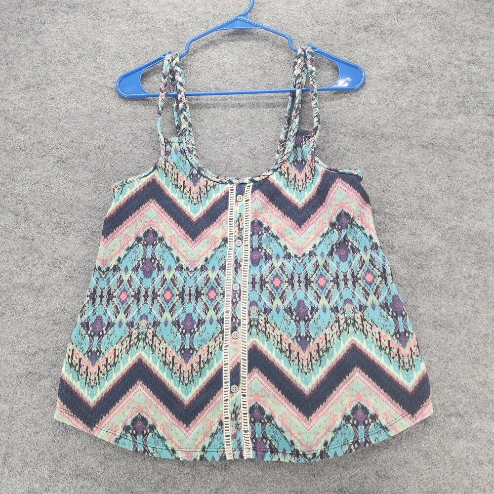 Buckle Daytrip Tank Top Womens Medium Blue Striped